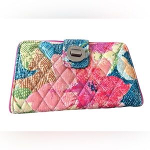 Vera Bradley Superb-loom Floral RFID Wristlet Wallet Multicolor